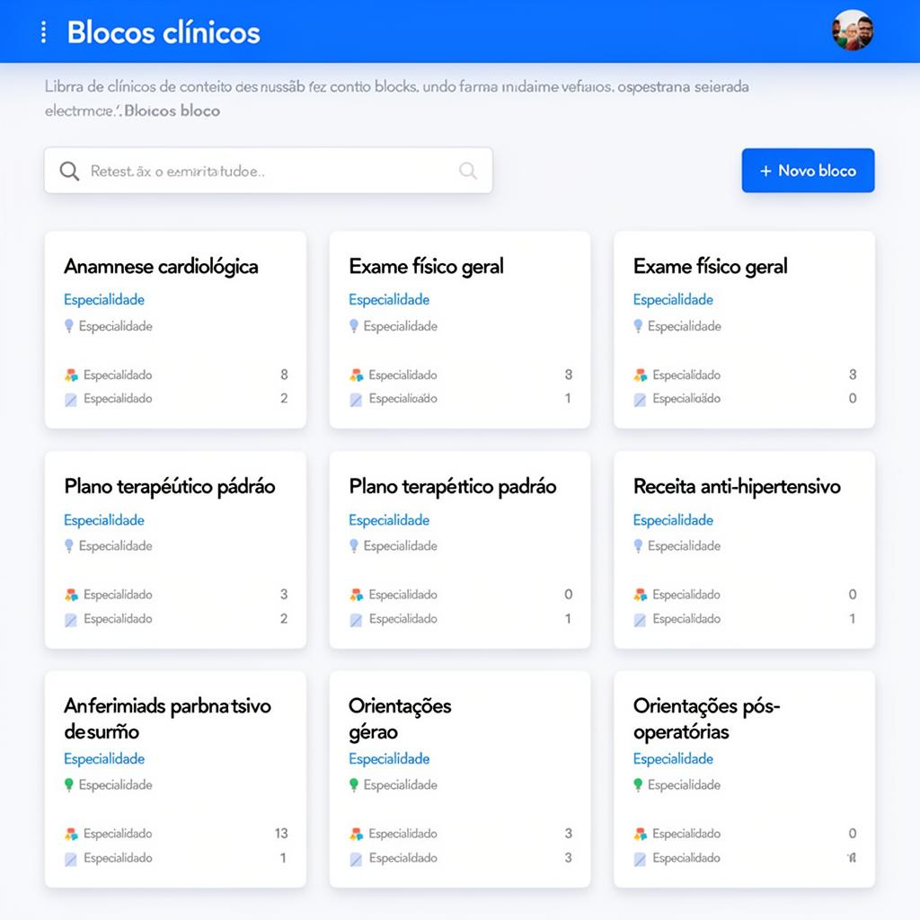 Biblioteca de blocos clínicos reutilizáveis do MedNext