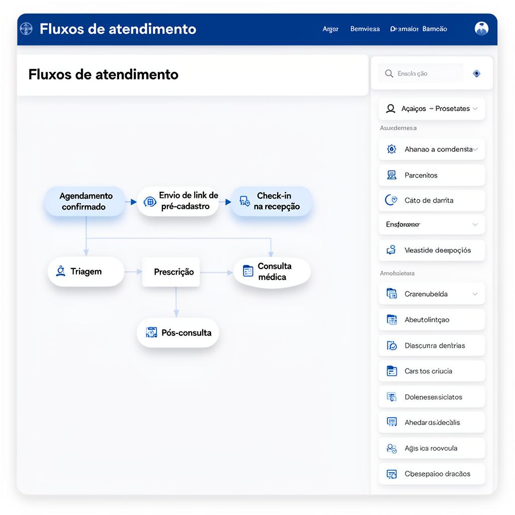 Editor visual de fluxos de atendimento no MedNext